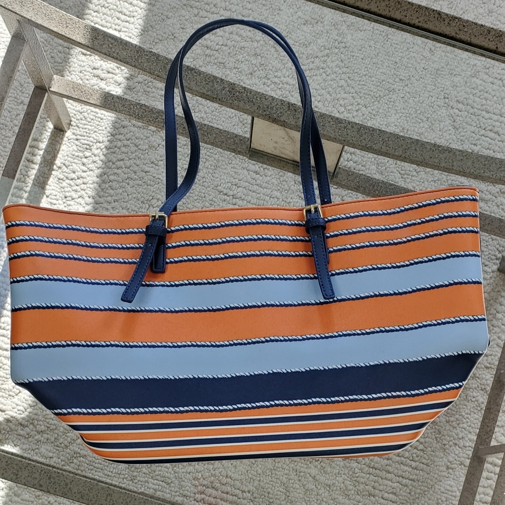 Charming Charlie Blue & Orange Tote
